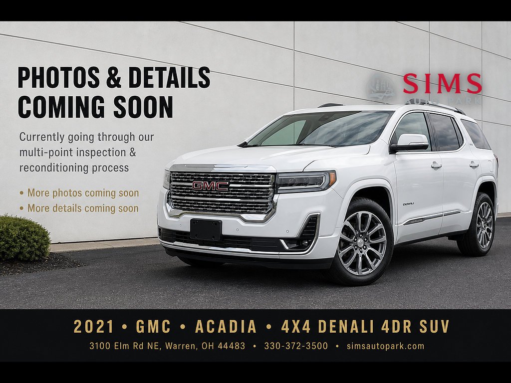 Used 2021 WHITE FROST TRICOAT GMC Denali image 1