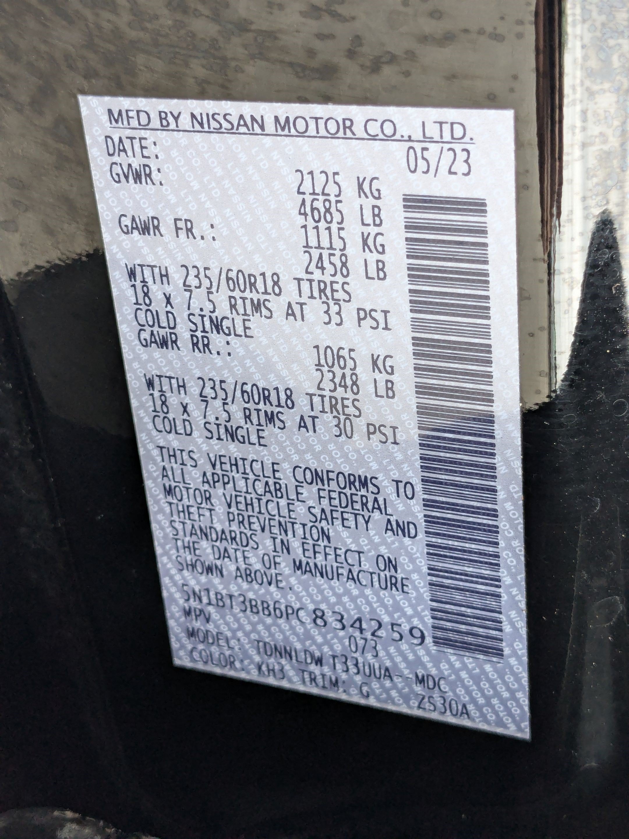 Used 2023 Super Black Nissan SV image 34
