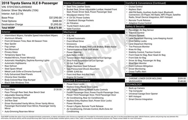 Used 2018 Silver Toyota XLE image 36