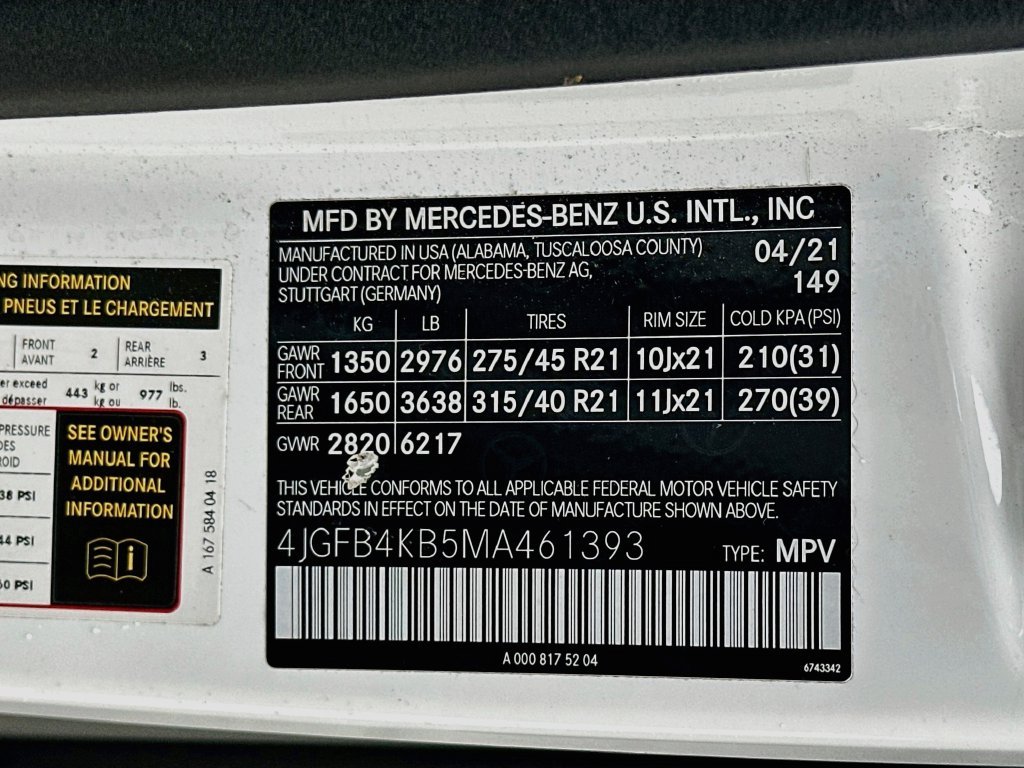 Certified Used 2021 White Mercedes-Benz GLE 350 image 33