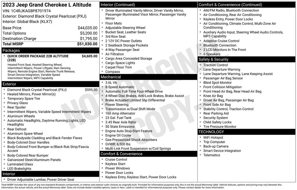 Used 2023 Black Jeep Altitude image 2