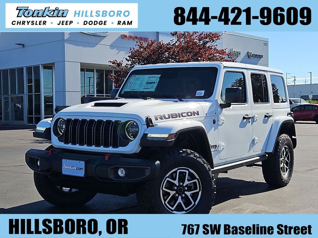 New 2026 Bright White Clear-Coat Exterior Paint Jeep Rubicon image 1