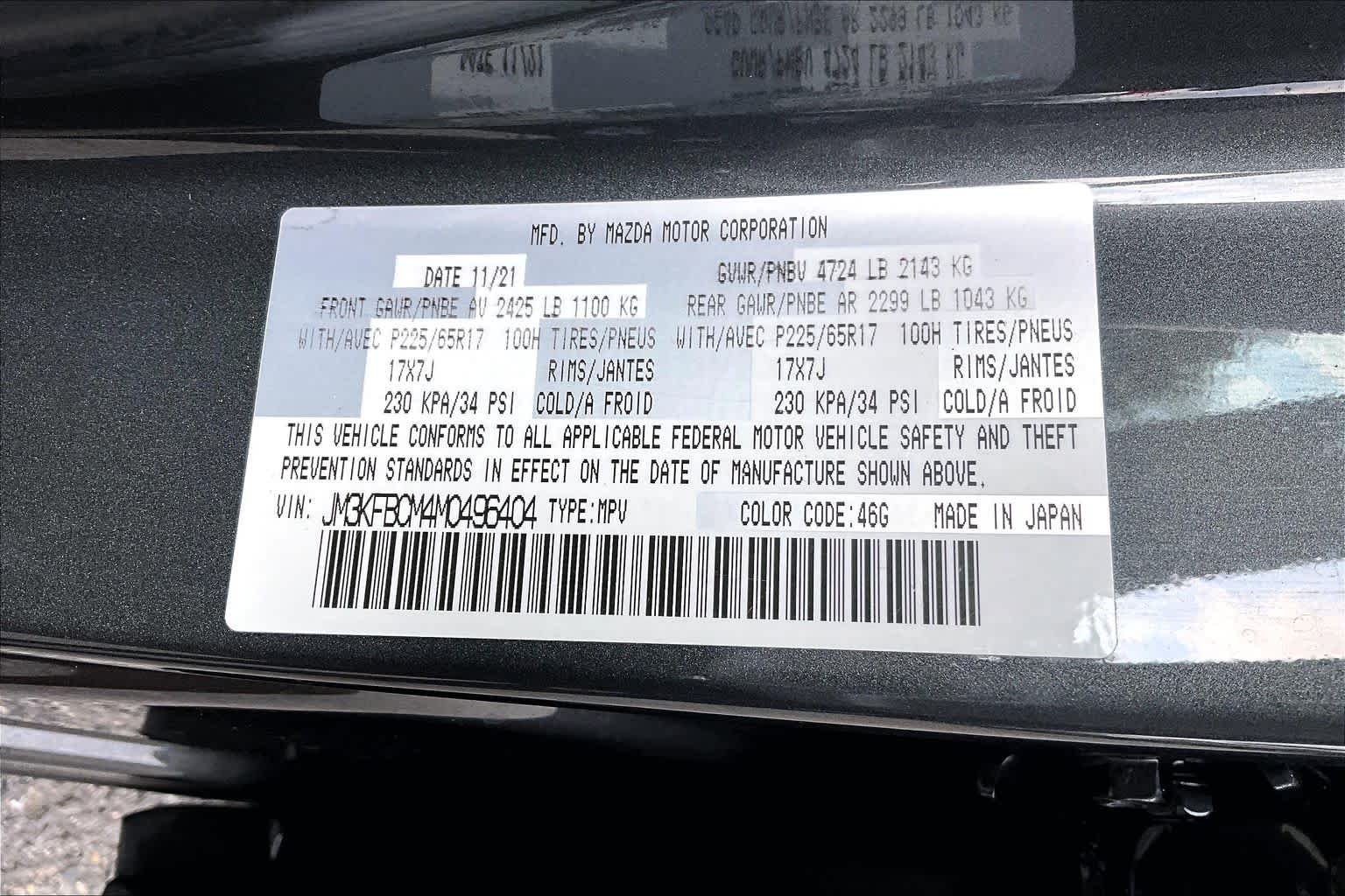 Used 2021 Machine Gray Metallic Mazda Touring image 33