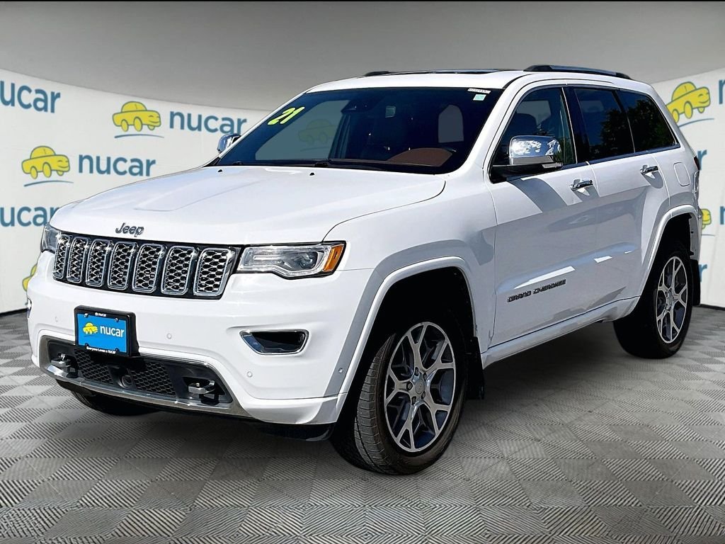 Used 2021 Bright White Clearcoat Jeep Overland image 3