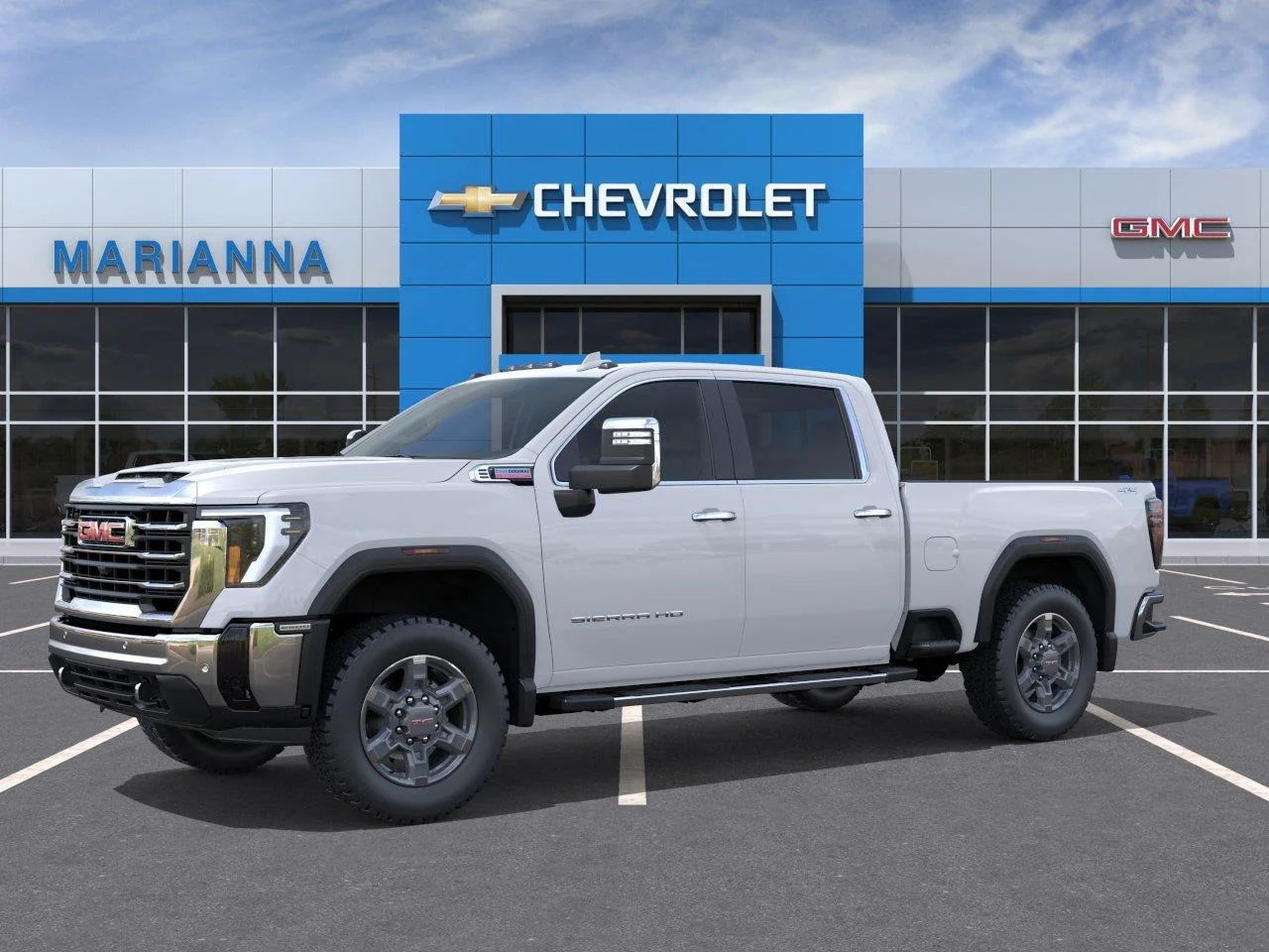 New 2026 Glacier White Tricoat GMC SLT image 2