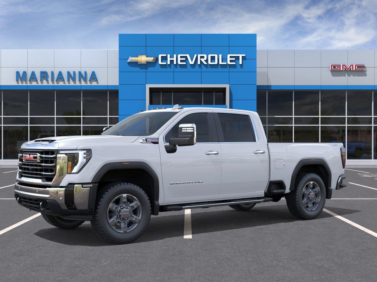 New 2026 Glacier White Tricoat GMC SLT image 2
