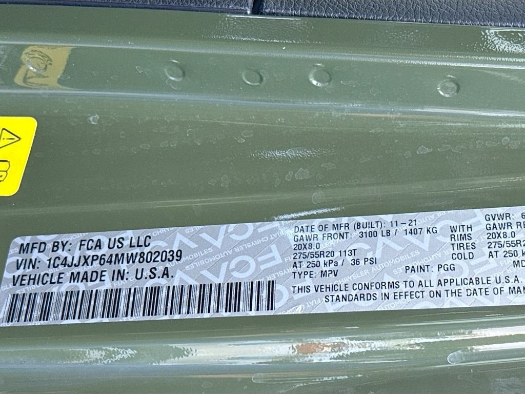 Used 2021 Sarge Green Clearcoat Jeep Unlimited Sahara image 29