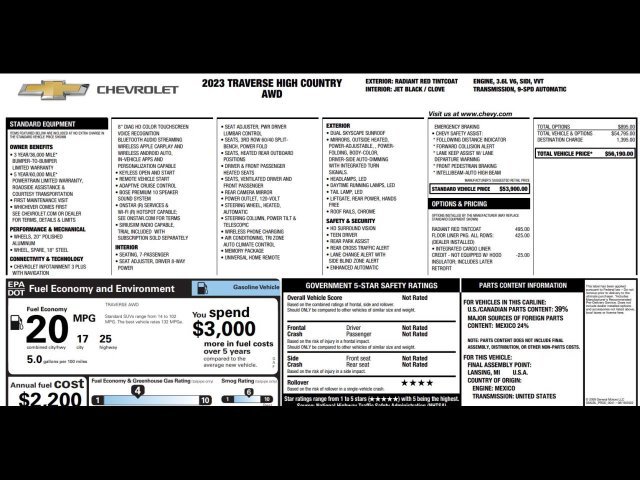 Used 2023 Red Chevrolet High Country image 3