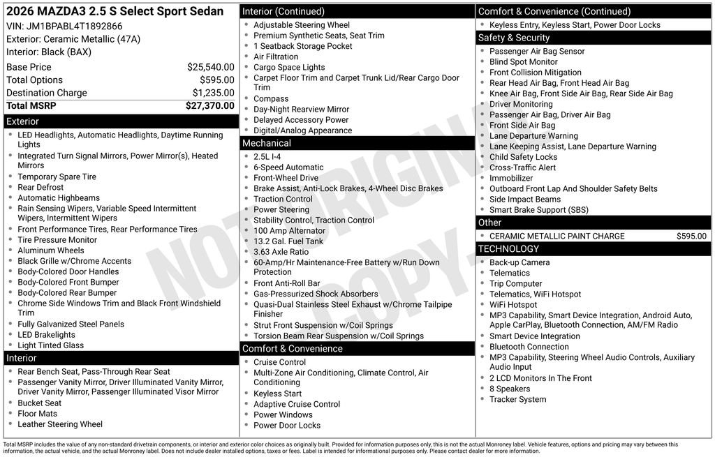 New 2026 Ceramic White Mazda 2.5 S Select Sport image 3