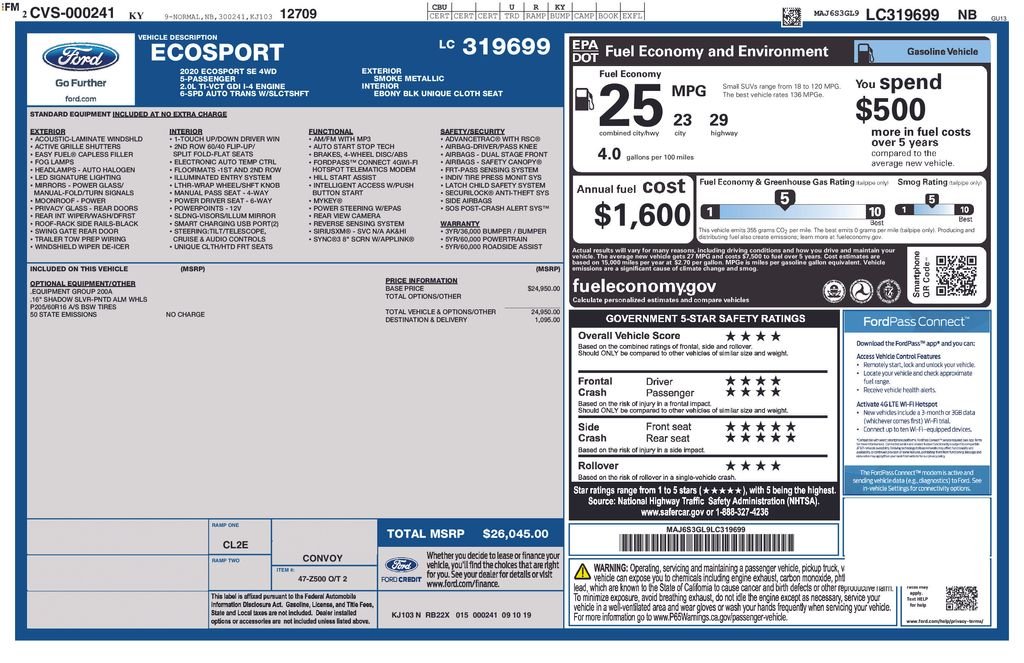 Used 2020 Gray Ford SE image 23