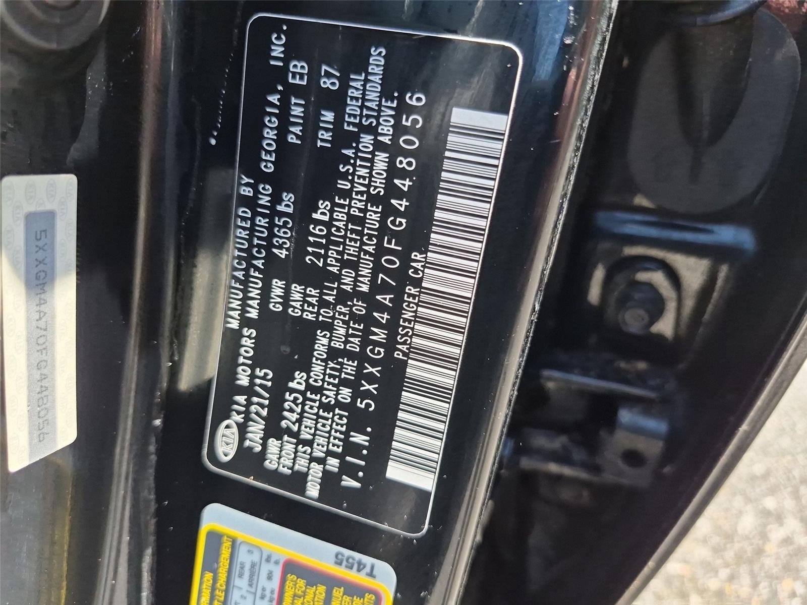 Used 2015 Ebony Black Kia LX image 38