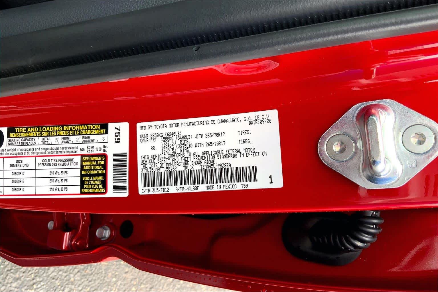 New 2026 Supersonic Red Toyota TRD Off-Road image 21
