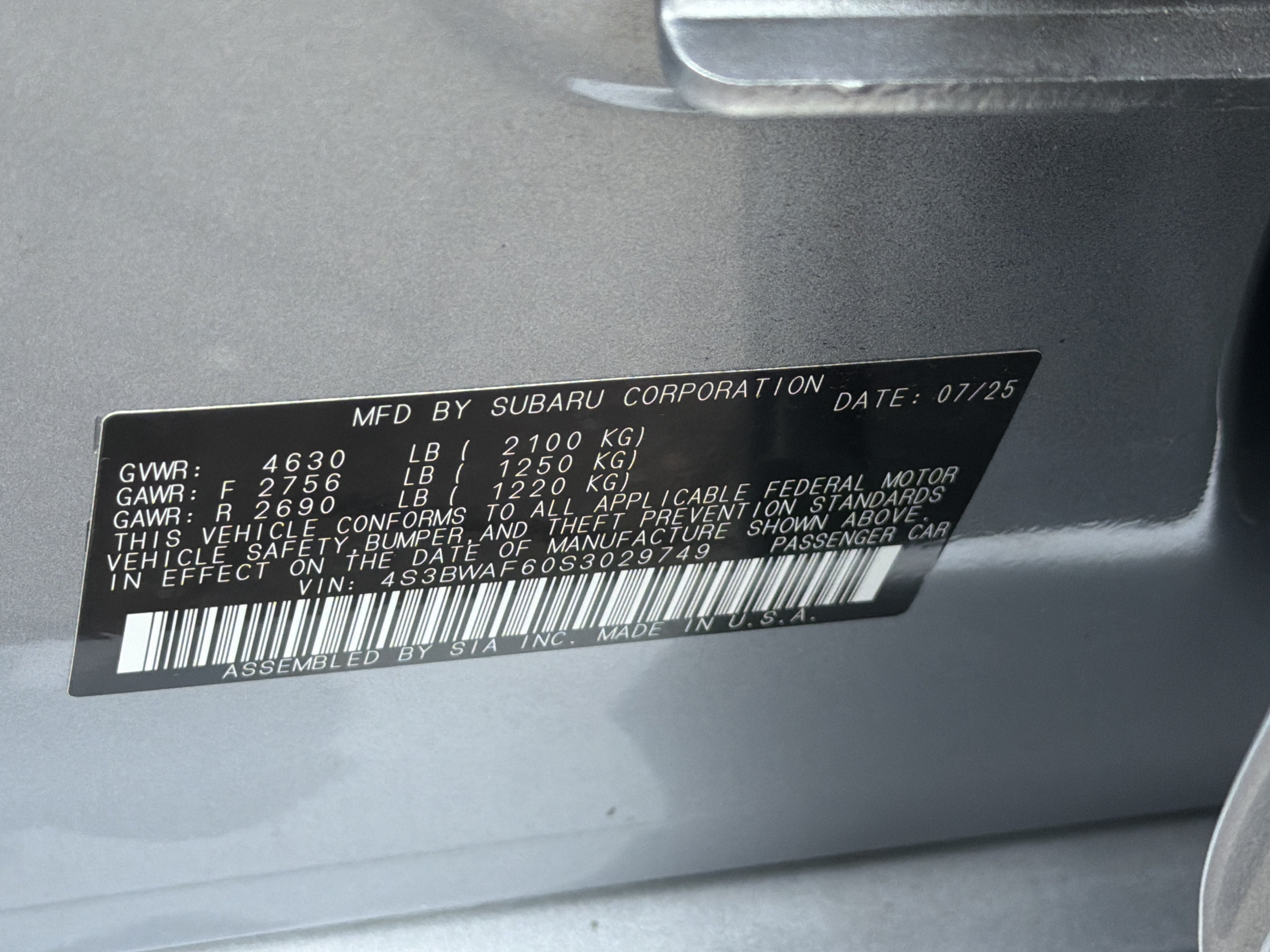 Certified Used 2025 Ice Silver Metallic Subaru Premium image 34