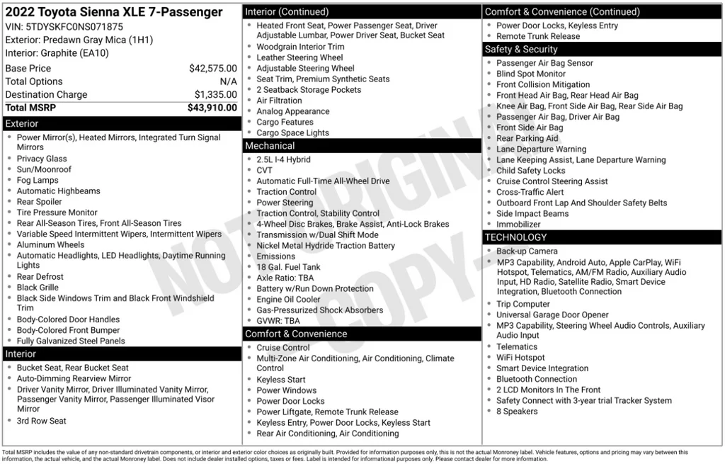 Certified Used 2022 Gray Toyota XLE image 3