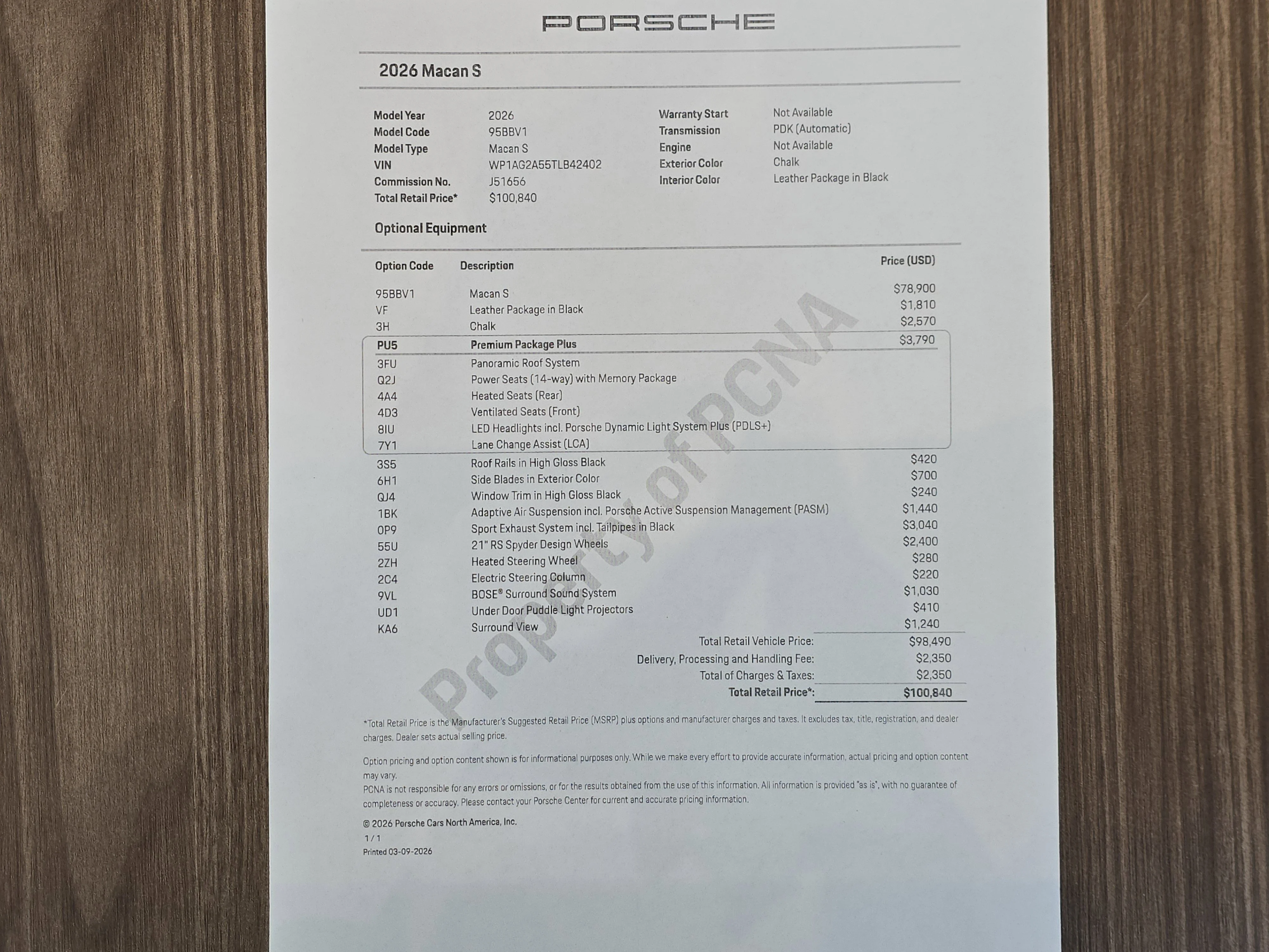 New 2026 Chalk Porsche S image 28