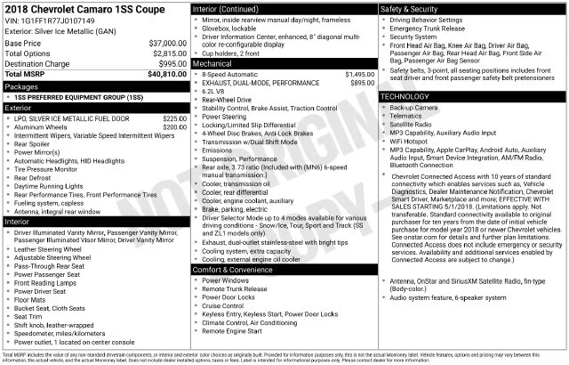 Used 2018 Silver Chevrolet SS image 38