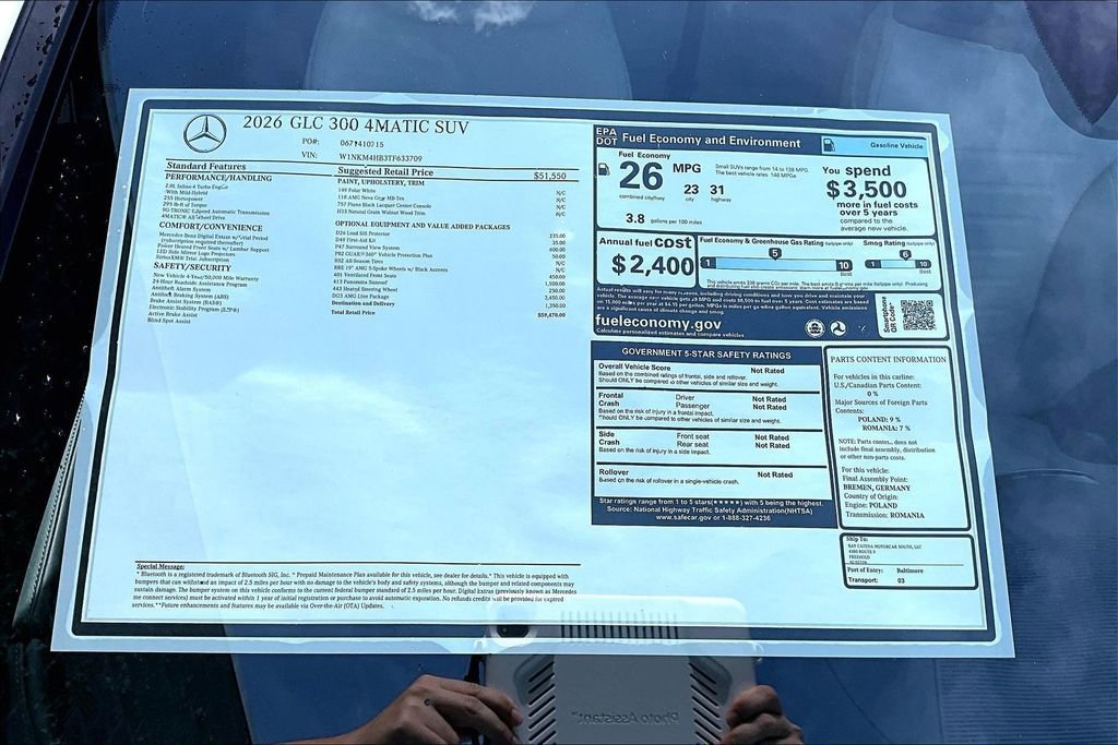 New 2026 Polar White Mercedes-Benz GLC 300 image 28