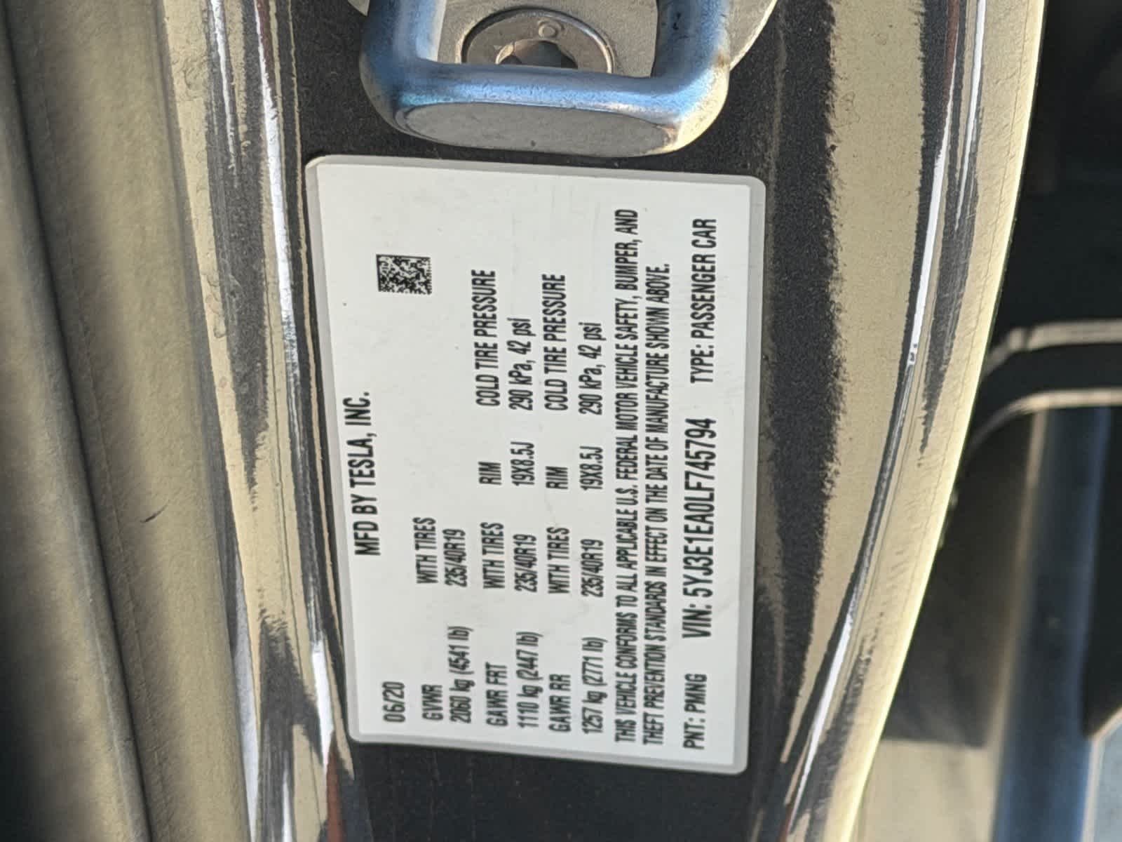 Used 2020 Gray Tesla Standard Range Plus image 31