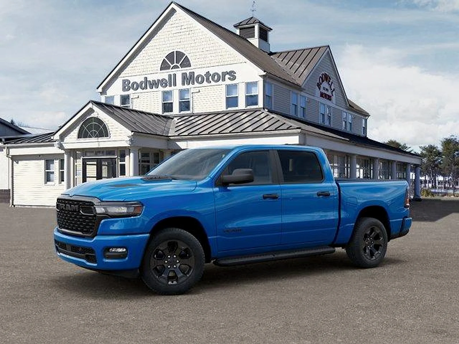 New 2026 Hydro Blue Pearl-Coat Exterior Paint RAM Express Crew Cab 4x4 5