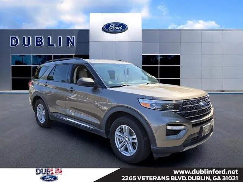 Used 2021 Stone Gray Metallic Ford XLT image 1