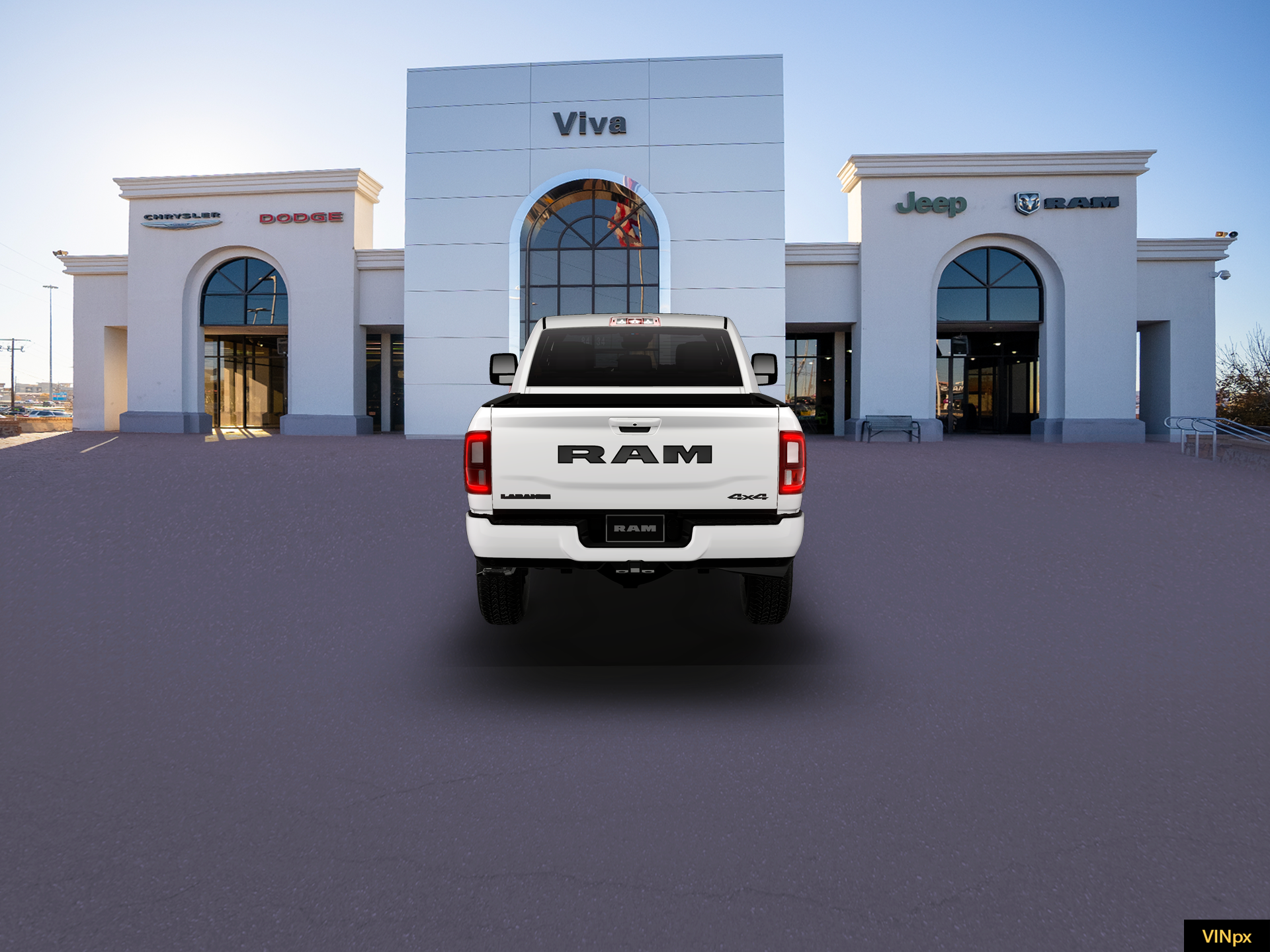 New 2026 Bright White Clear-Coat Exterior Paint RAM Laramie image 16