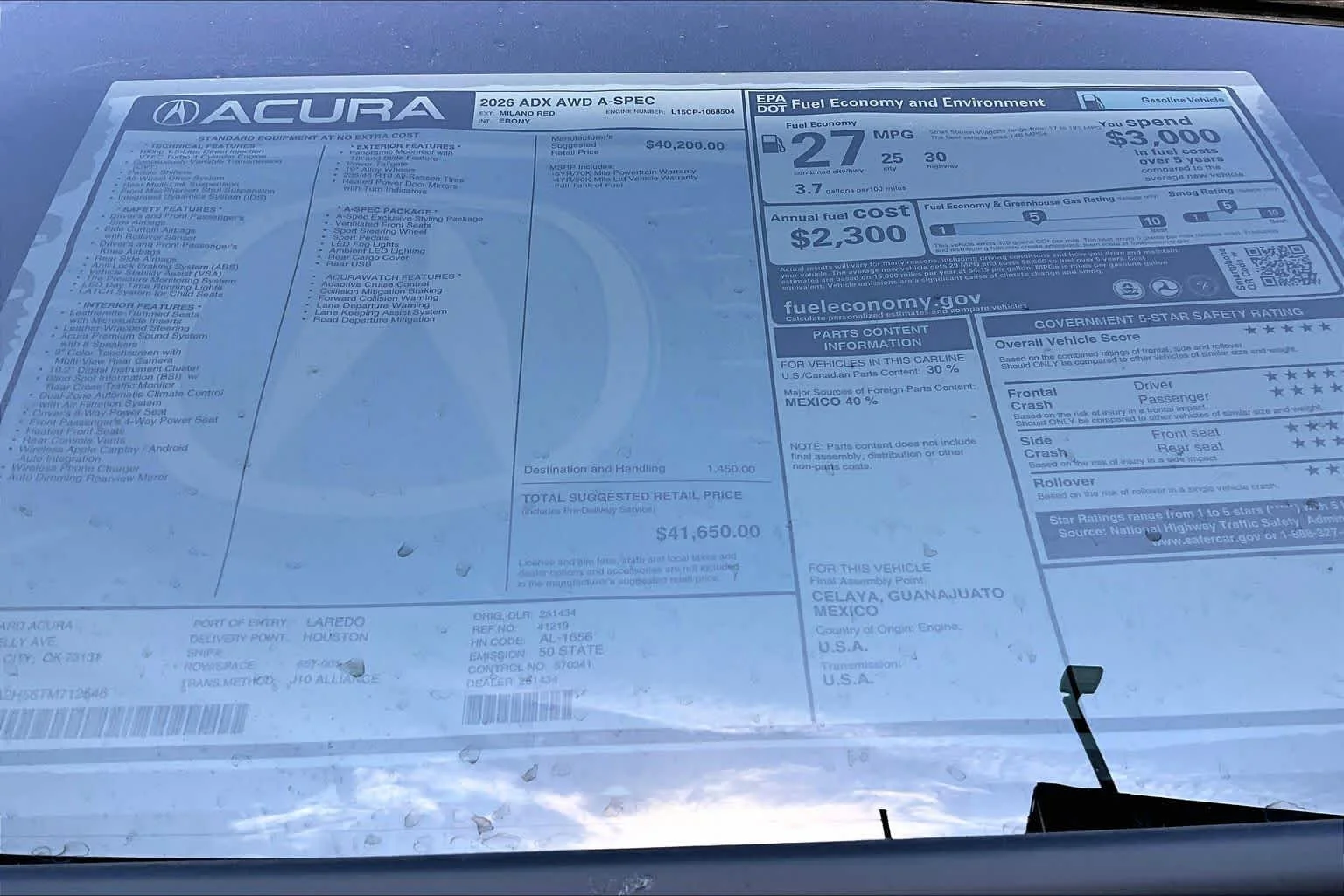 New 2026 Milano Red Acura w/A-Spec Package image 19