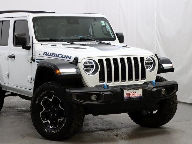 Used 2021 Jeep Wrangler Unlimited Rubicon 4XE with VIN 1C4JJXR6XMW716148 for sale in Arlington Heights, IL