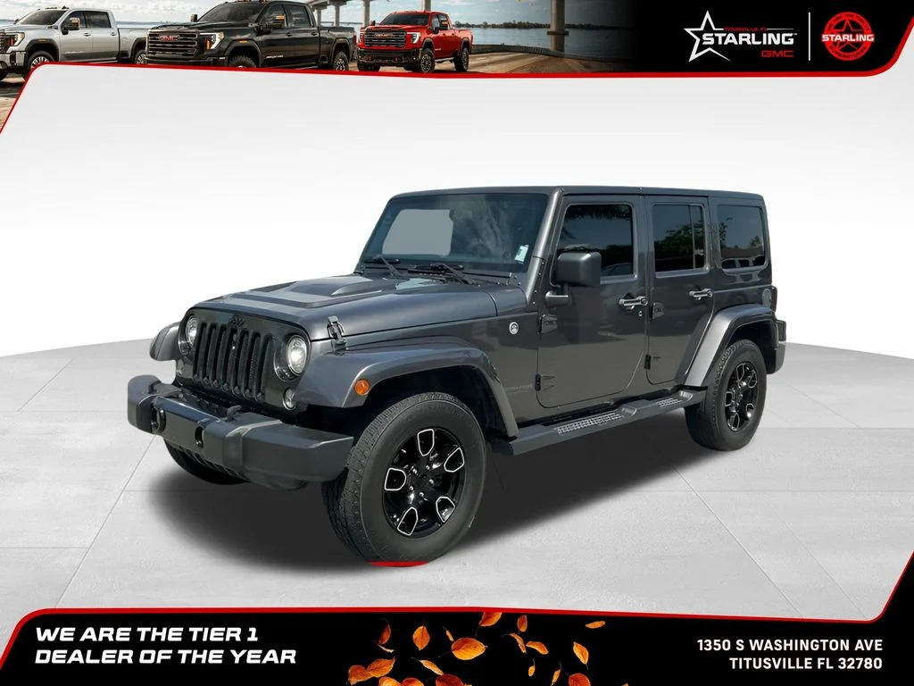 Used 2018 Gray Jeep Unlimited Sahara image 1