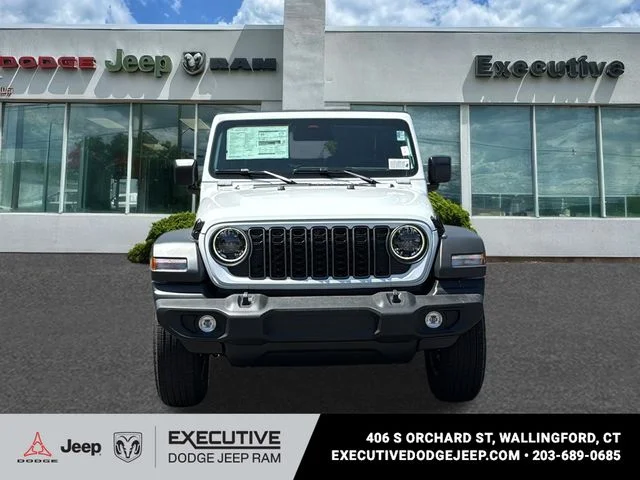 New 2026 Bright White Clear-Coat Exterior Paint Jeep Sport S image 3
