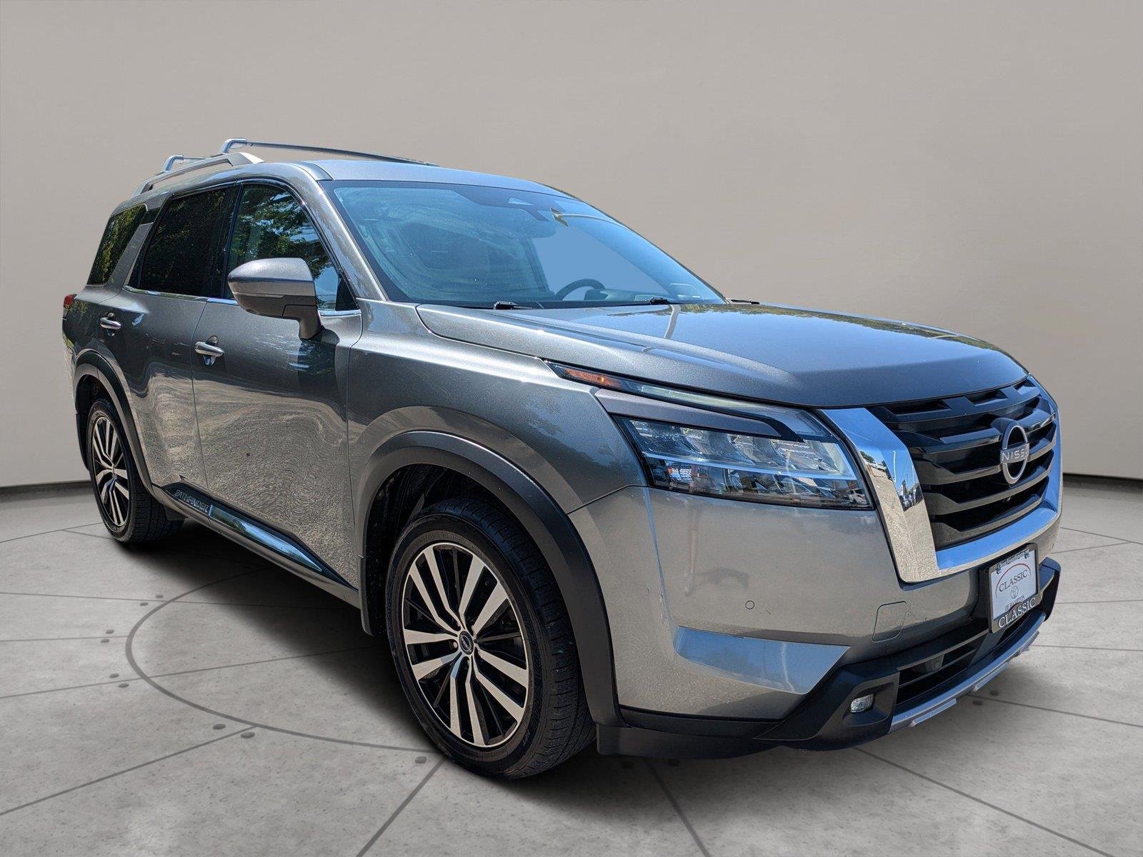 Used 2023 Gun Metallic Nissan Platinum image 1