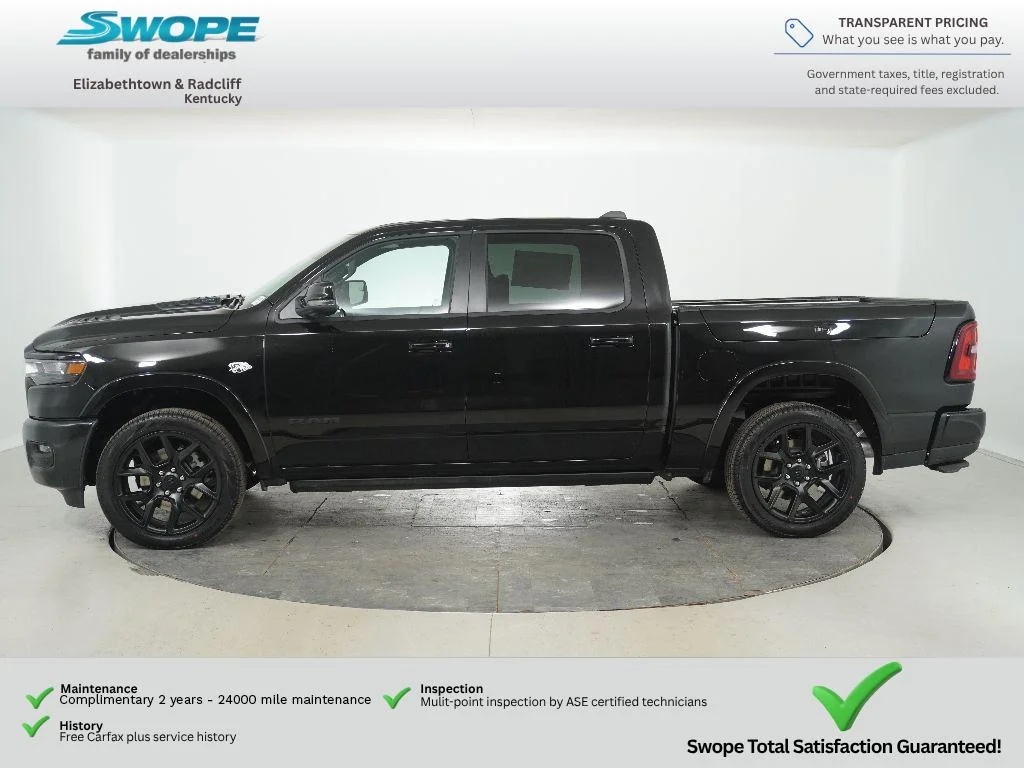 New 2026 Diamond Black Crystal Pearl-Coat Exterior Paint RAM Laramie image 6