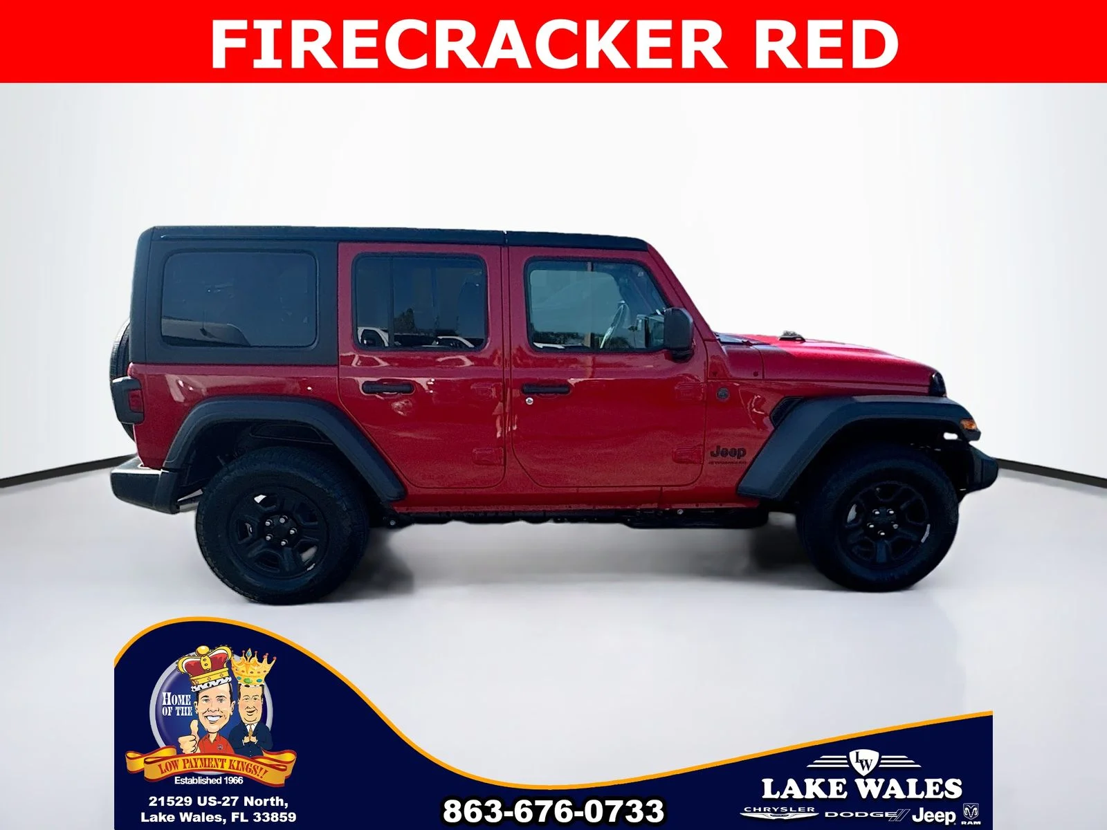 New 2026 Firecracker Red Clear-Coat Exterior Paint Jeep Sport image 7