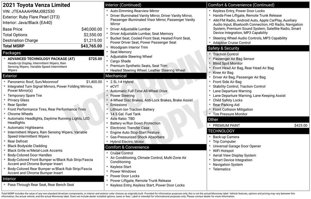 Used 2021 Red Toyota Limited image 7