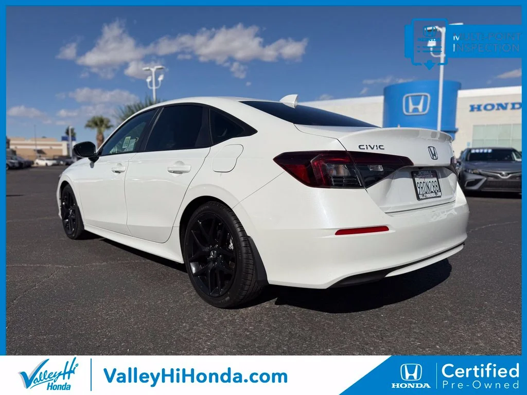 Certified Used 2025 Platinum White Pearl Honda 4D SPORT image 5