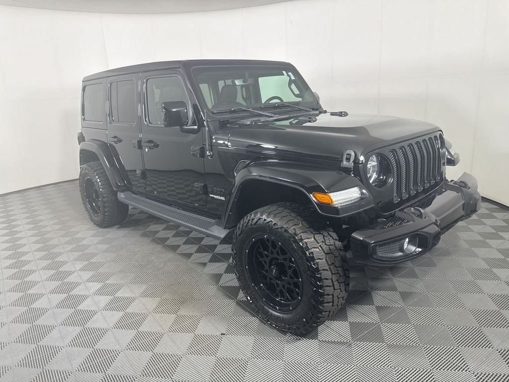 Used 2021 Black Jeep Unlimited Sahara High Altitude image 2