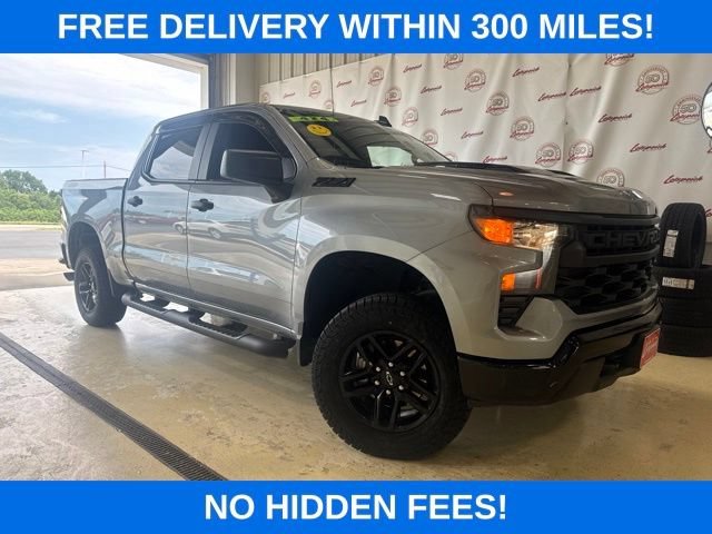 Certified 2025 Chevrolet Silverado 1500 Custom with VIN 3GCPKCEK3SG164278 for sale in Kansas City