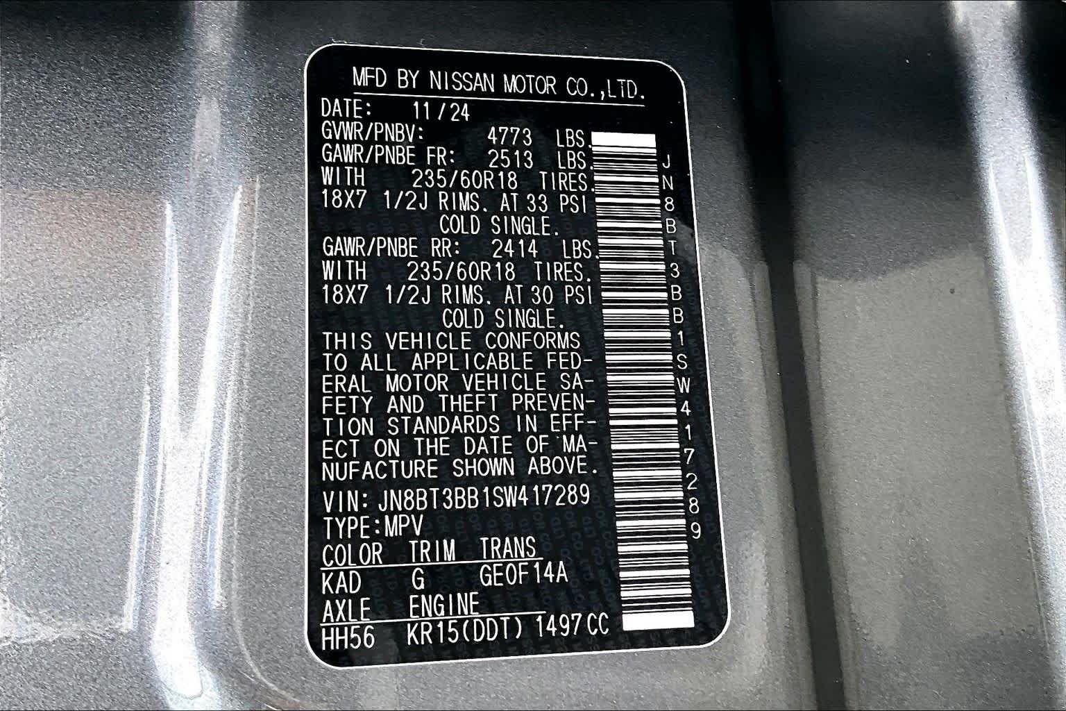 Used 2025 Gun Metallic Nissan SV image 35