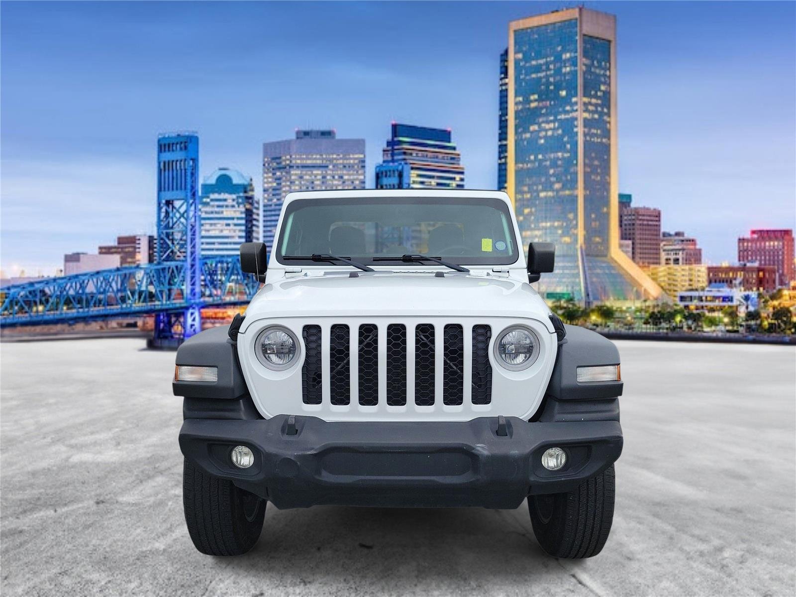Used 2020 Bright White Clearcoat Jeep Sport S image 5