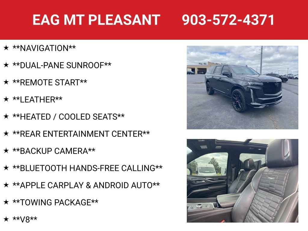 Used 2024 Black Diamond Tri-Coat Cadillac V-Series image 4