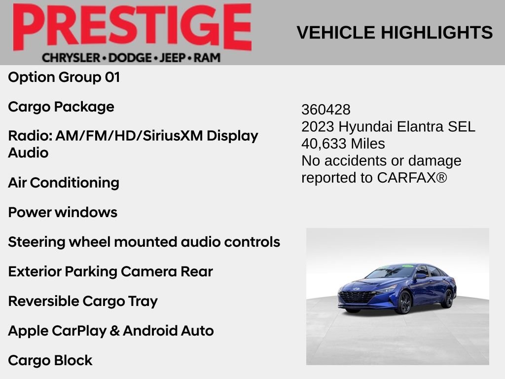 Used 2023 Blue Hyundai SEL image 2
