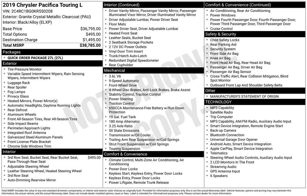 2019 Chrysler Pacifica Touring L - Photo 13