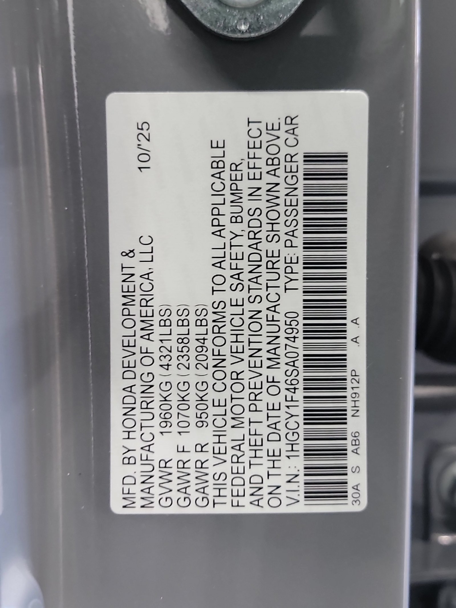 Certified Used 2025 Urban Gray Pearl Honda SE image 33