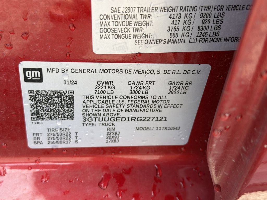 Used 2024 Volcanic Red Tintcoat GMC Denali image 35