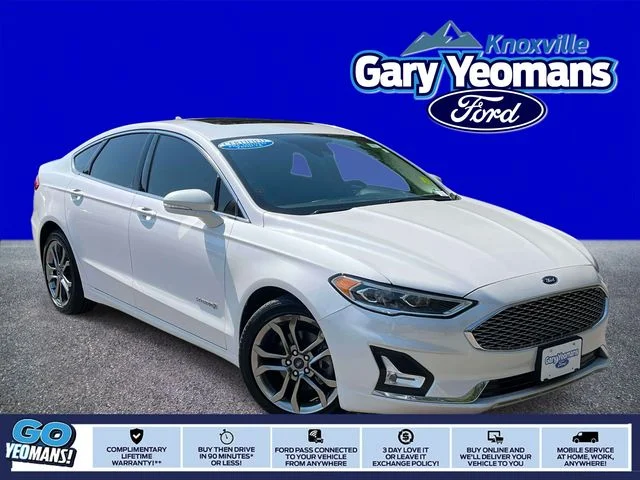 Certified Used 2019 White Platinum Clearcoat Metallic Ford Titanium image 1