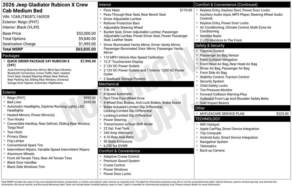 New 2026 Reign Exterior Paint Jeep Rubicon X image 7