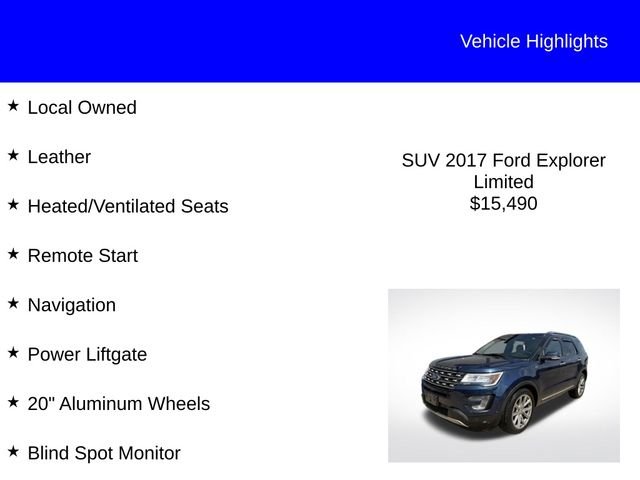 Used 2017 Blue Jeans Metallic Ford Limited image 2