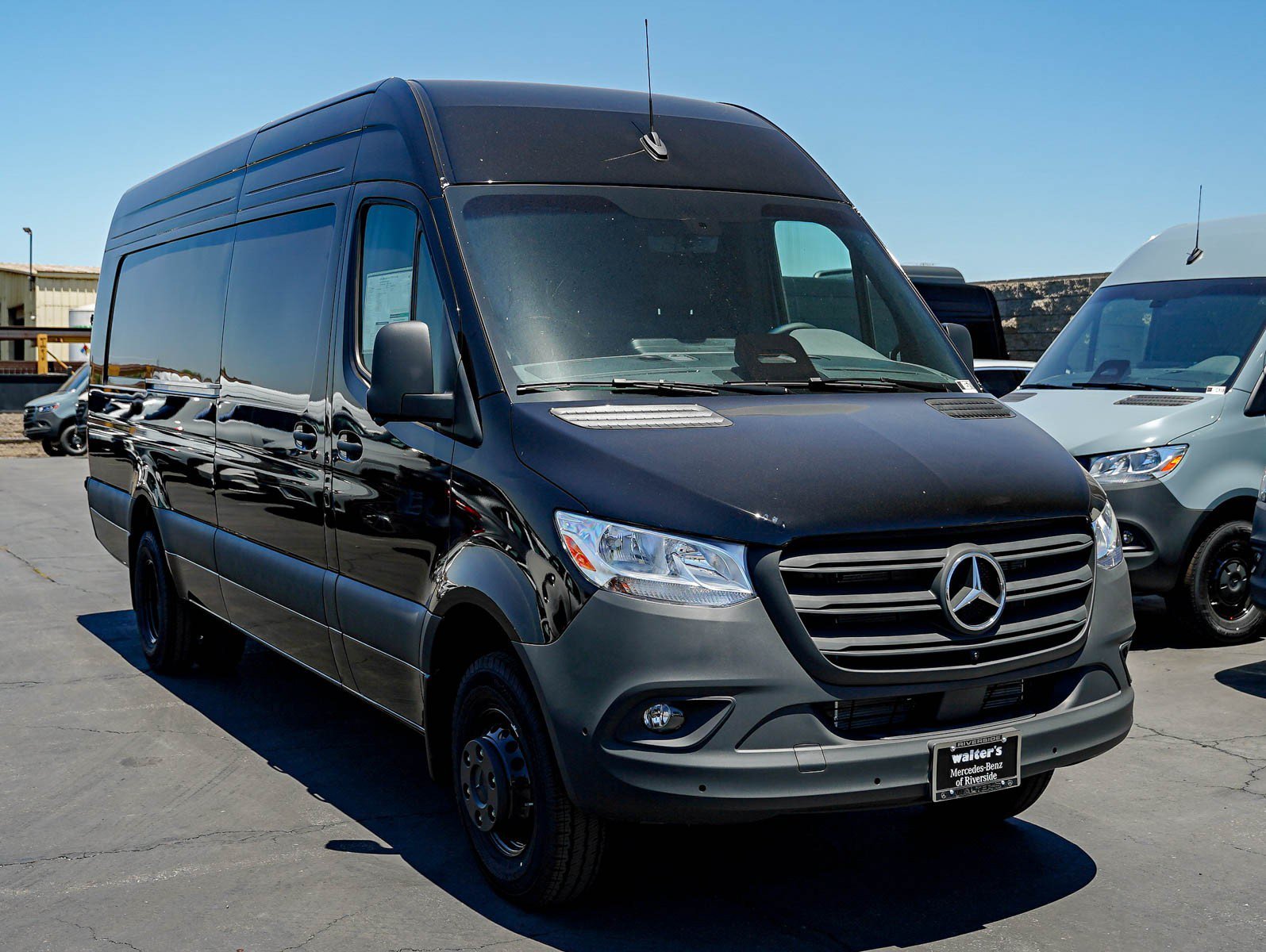 New 2026 Jet Black Mercedes-Benz 3500 High Roof I4 Diesel HO 170 Extended RWD image 3