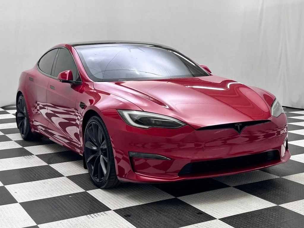 Used 2022 Red Tesla Base image 2