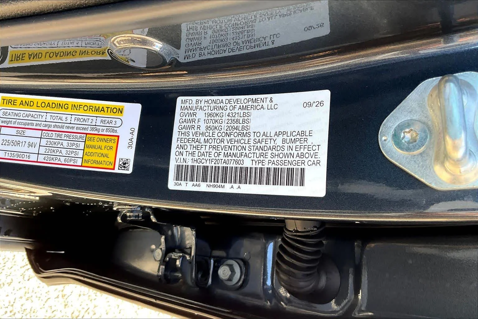 New 2026 Meteorite Gray Metallic Honda LX image 19
