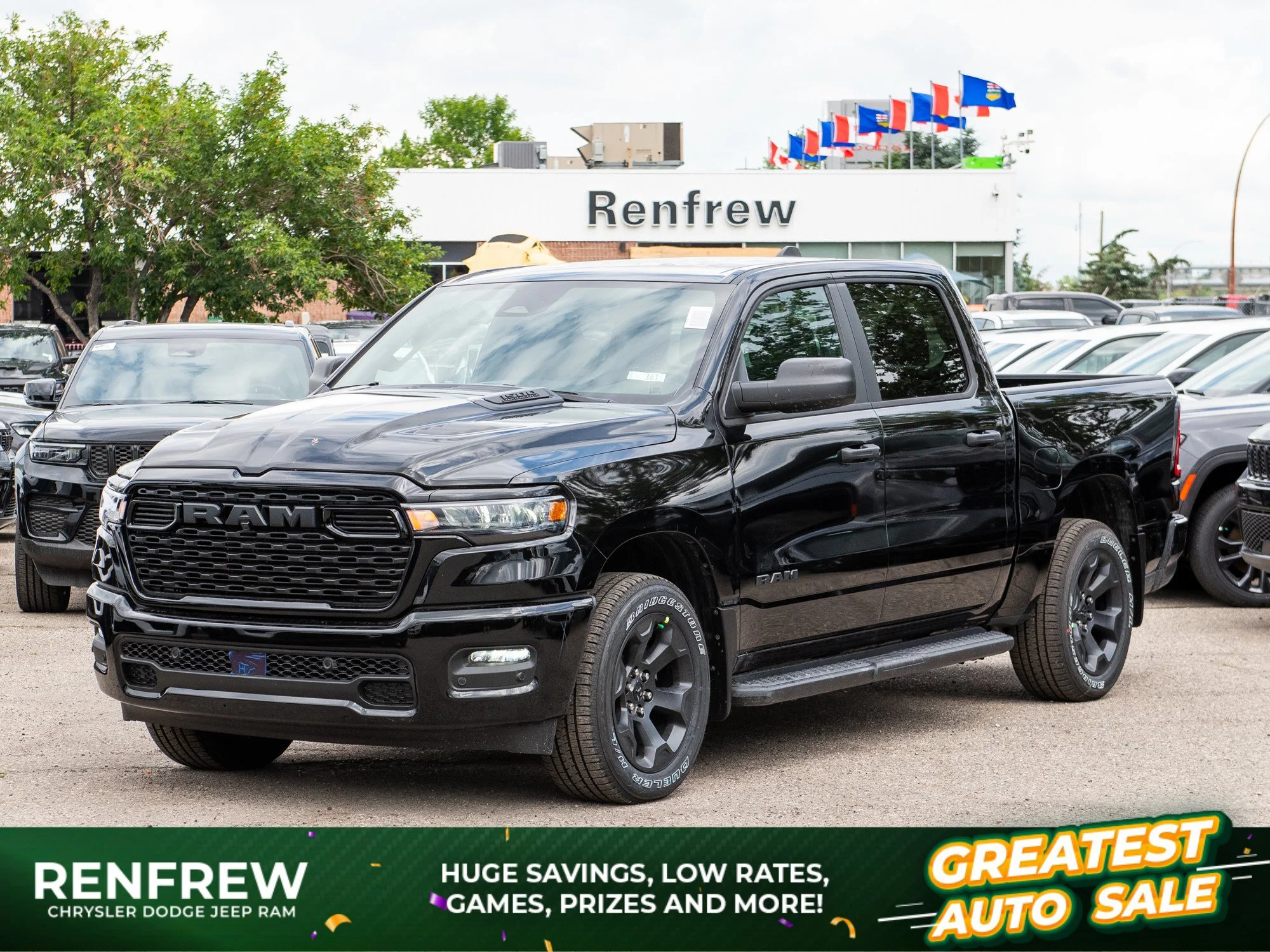 New 2026 Black RAM Express* Crew Cab 4x4, Twin-Turbo, 3.92 Rear Axle, Running Boards image 1